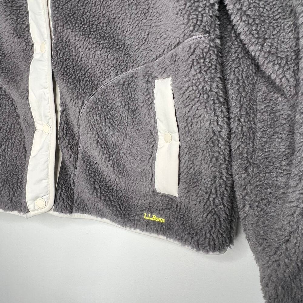 L.L. Bean Sherpa Fleece Snap Button Jacket Size XL - Picture 5 of 8